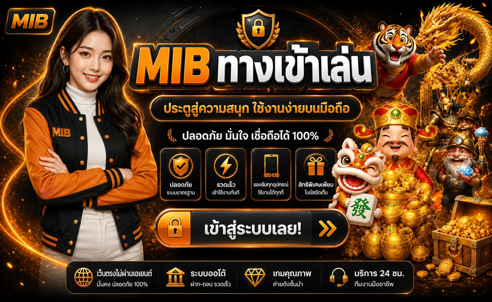 MIB ทางเข้าเล่นและขั้นตอนเข้าสู่ระบบ